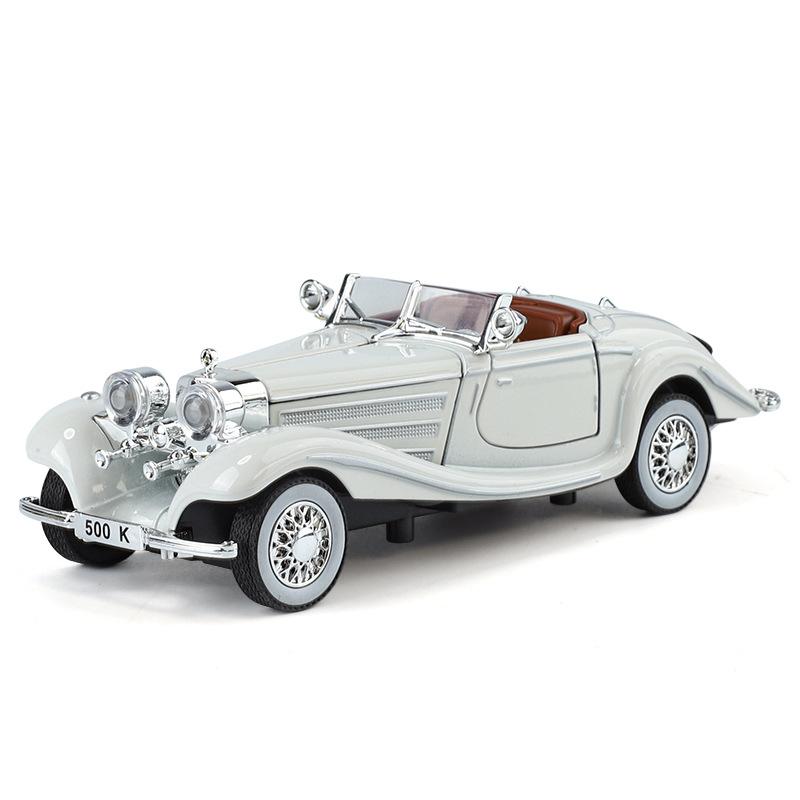 1/32 Роскошный винтажный автомобиль BENZ 500K, модель из сплава, изысканные настольные украшения, лучшая коллекция для любителей моделей автомобилей
