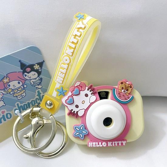 Sanrio Светодиодный мини-брелок с камерой, игрушка, 4 вида, булочка с корицей, 1 шт., популярный персонаж в Корее
