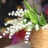 10 Pcs Artificial Lily of The Valley Fake Plastic Lily Flower Bridal Bouquet Wedding Party Decor Home Garden Decor Fake Flower