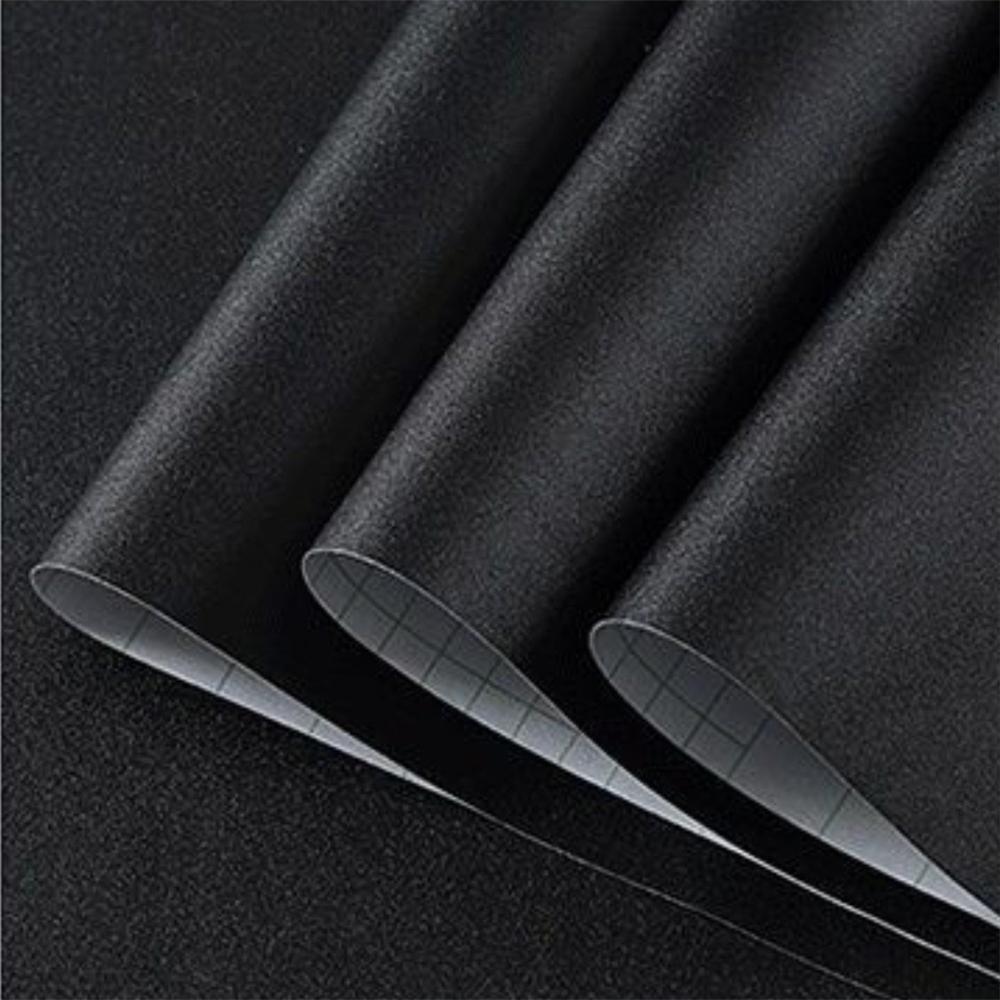 Ширина 80 см Самоклеящаяся пленка Черная матовая Утолщенная наклейка Мебель Кухня для Шкафов Столов Стена DIY Ремонт Обои