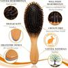 Natural Bristle Hair Brush Fashion Scalp Massage Wooden Handle Soft Prevent Hair Loss Styling Massage Comb