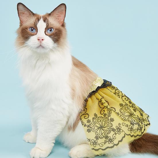 Pet Dress Super Soft Bow-knot Design Bright Color Easy-wearing Machine Washable Decorative Polyester