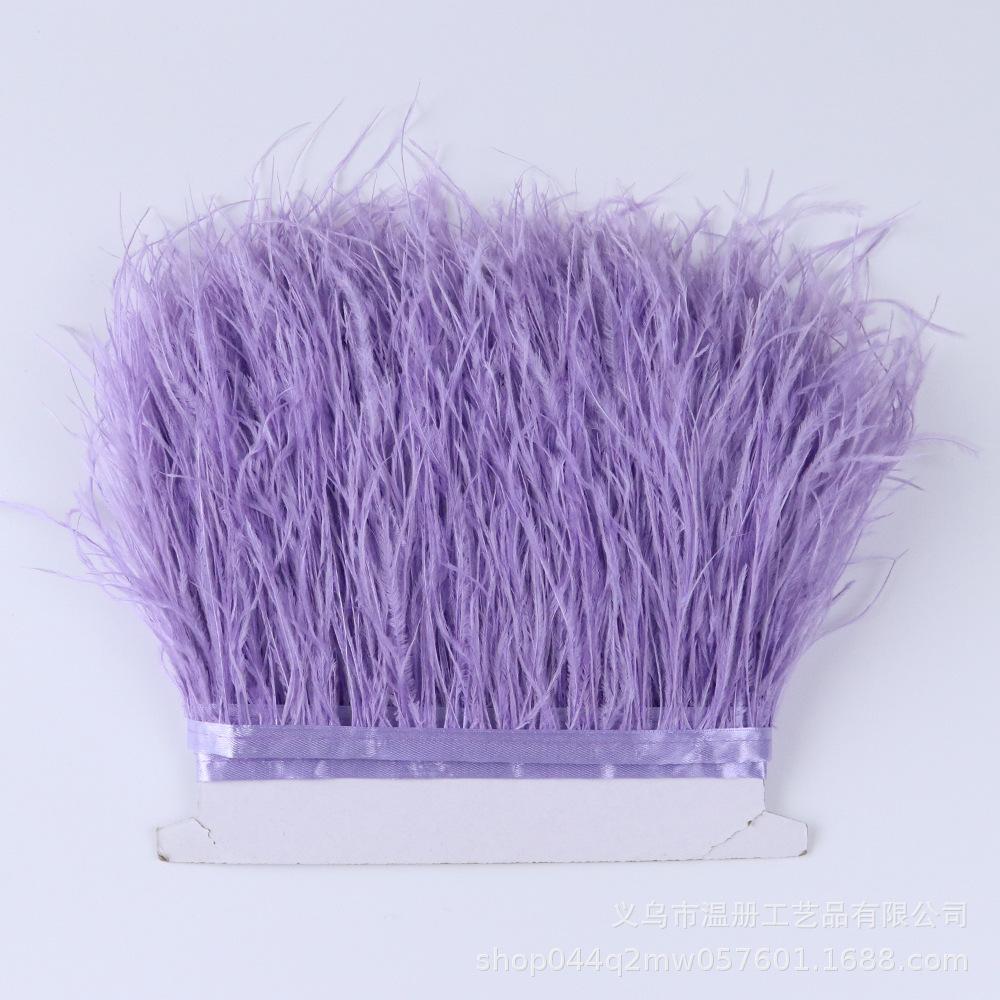 8-10 см Страусиная отделка Хаки Перьевая лента Бахрома для шитья Высокое качество Plumas Поделки Костюмы Украшение для вечеринки