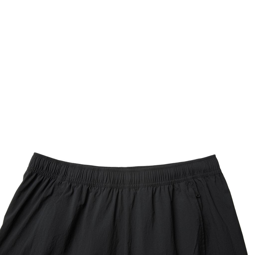 Li Ning Sports Lifestyle Series Однотонные Шорты Карго Дышащие Универсальные Прямого Кроя со Средней Посадкой Мужские шорты Черный AKSV409-4