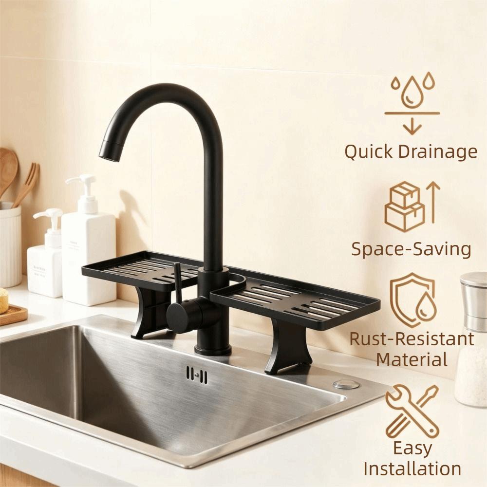 Mesh Faucet Storage Shelf Water Drainage Kitchen Drainage Holder Bathroom Storage Rack Household