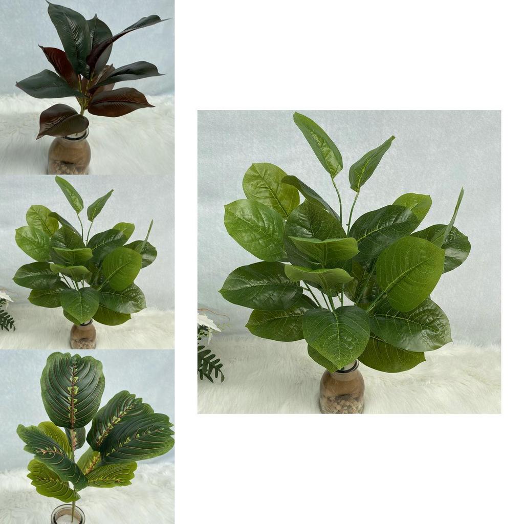 Искусственное зеленое дерево с 26 листьями для декора дома и создания фотосцены