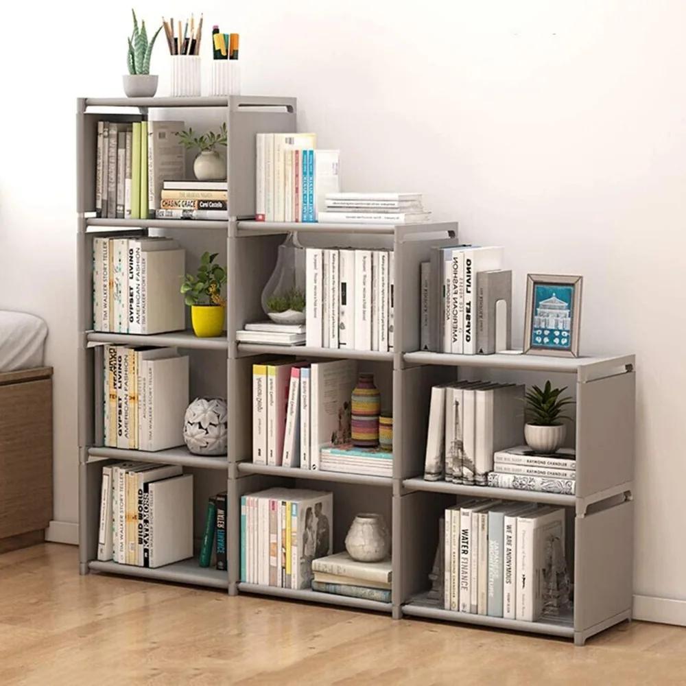 Floor Standing Bookshelf Multi-storey Metal Simple Storage Racks High-capacity Economic Type Modern Simple Household Organizer