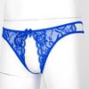 Мужское сексуальное нижнее белье Мужские цветочные кружева с вырезом Т-образные трусы с вырезом трусы-стринги с вырезом пижамы пижамы