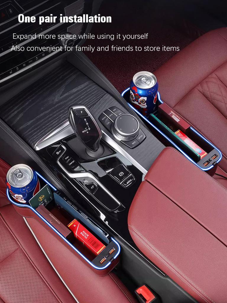 CKNJU1 Car Interior Atmosphere Light Storage Box Seat Gap Boxs For Honda Civic Accord Fit Jazz Pilot CRV Odyssey Passport City Shuttle