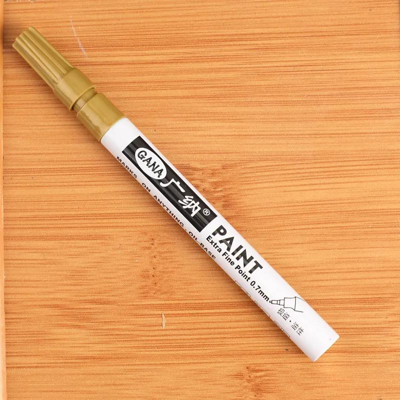 1 Pc 0.7mm Waterproof Paint Markers Automotive Metal Wood Writing Fabric DIY Paint Oil Based White Black Permanent Paint Markers