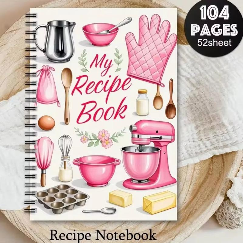 Портативная книга-органайзер рецептов на спирали для быстрого доступа в домах, на кухнях, для готовки. Многофункциональное применение.