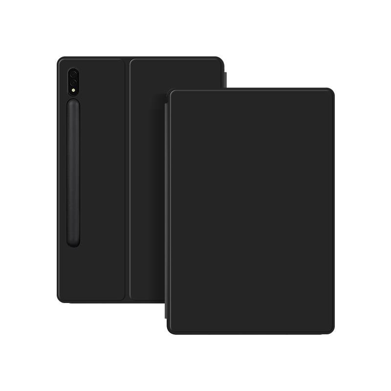 Magnetic Leather Case With Stylus Slot Galaxy Tab S8 Ultra S7 FE Stand Cover Business Style