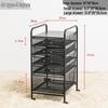 Wrought Iron A4 File Rack with Drawers - Under-Desk Document Storage Cabinet & A3 Classification Organizer
