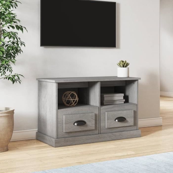 VidaXL TV Cabinet Sonoma Grey 80x35x50 Cm Engineered Wood 816286