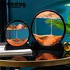 12inch Art Painting Deep Sea Sandscape Flowing Sand 3D Moving Sand Art Picture Hourglass Round Glass Home Decor