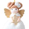 Christmas Angel Ornament Plush Felt Doll Festive Christmas Tree Decoration with Lanyard Holiday Spirit Hanging Pendant