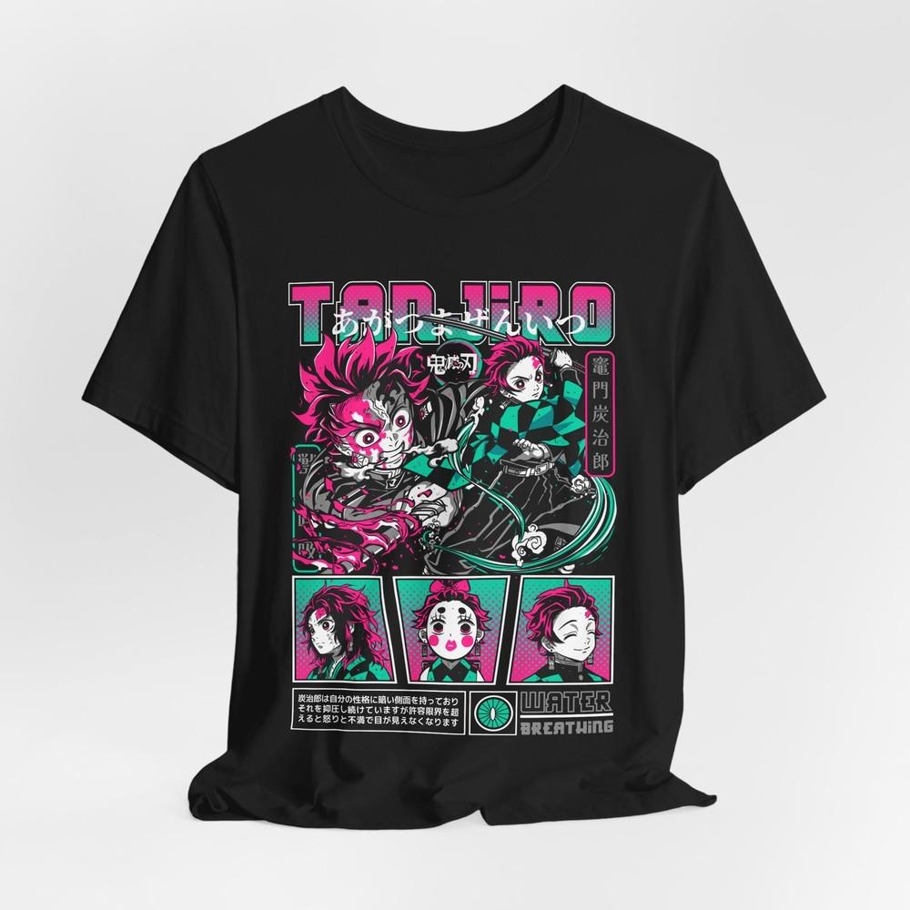 Tanjiro Graphic T-Shirt Tee Tops, Demon Slayer Anime Shirt, Japanese Manga Merch, Tanjiro