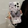 Purple Butterfly Bracelet Knot Apple 15 Applicable IPhone 13 Mobile Phone Case 16 Bracelet 14pro Max