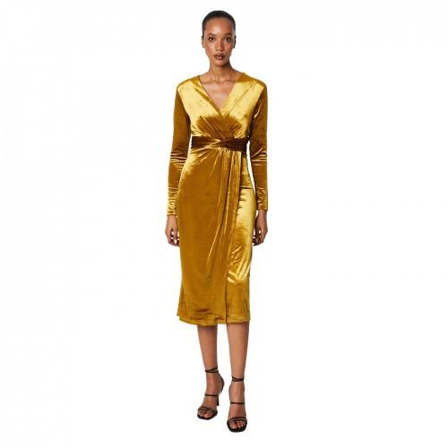 Принципы: женское/женское бархатное платье миди с закрученной талией