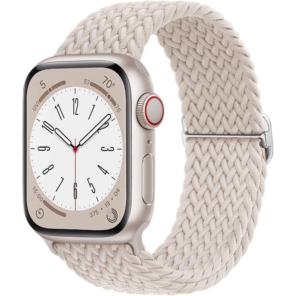 Плетеный Solo Loop для Apple Watch ремешок 44мм 40мм 49мм 45мм 41мм 46мм Эластичный браслет iWatch series 8 3 se 6 Ultra 2 9 10 ремешки