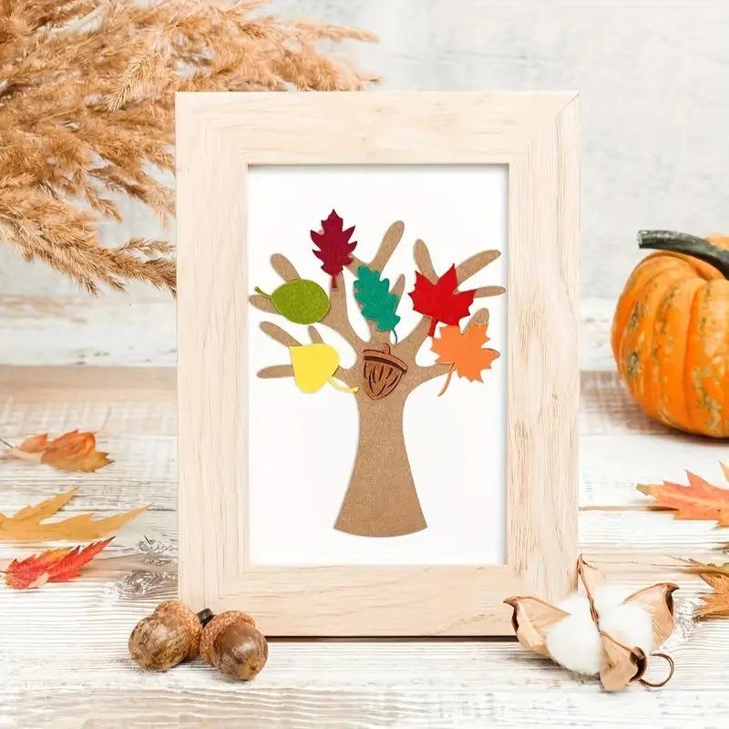 96Pcs DIY Felt Tree Crafts Kit for Fall Thanksgiving Party Gifts Home Decoration Christmas Halloween Room Wall Decor Ornaments