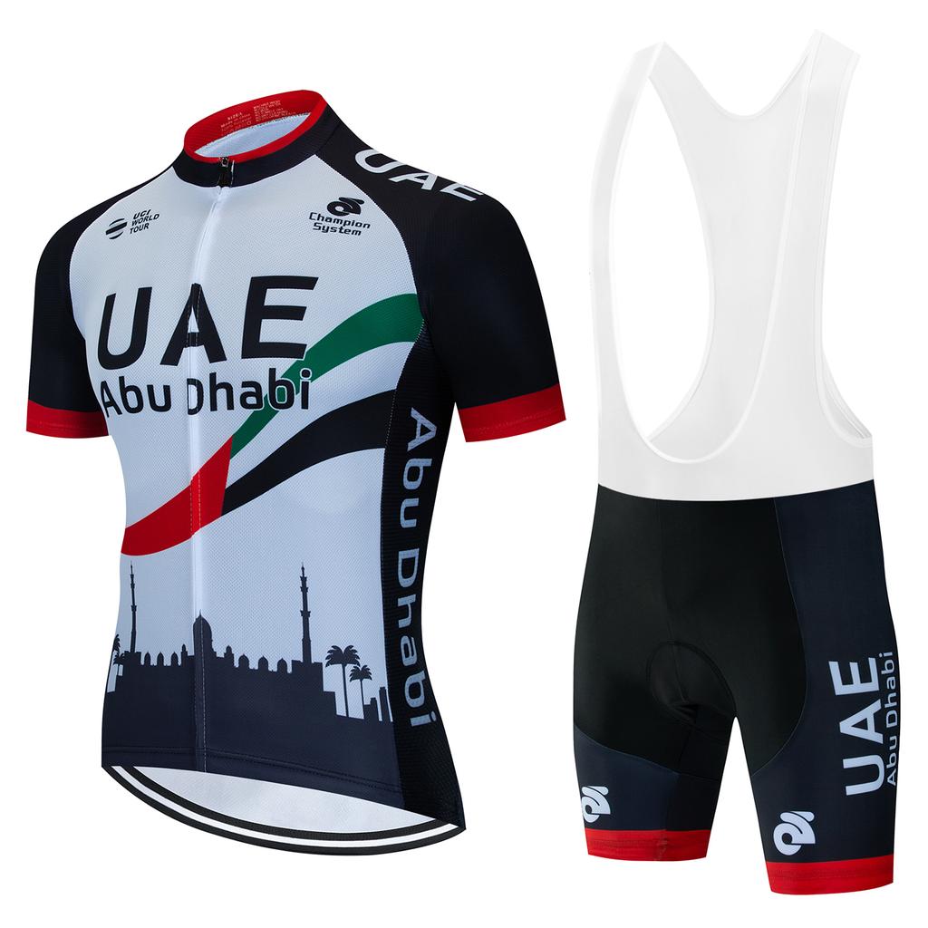 2025 UAE Cycling Clothes Jersey Men Set Mtb Road Bike Uniform Shorts Man Mountain Complete Bib Men's Suit Cycle Spring Summer