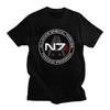 Индивидуальная Крутая Футболка Alliance Mass Effect N7 для Мужчин, с Коротким Рукавом, из Чистого Хлопка, Футболки с Изображением Видеоигр, Модные Футболки