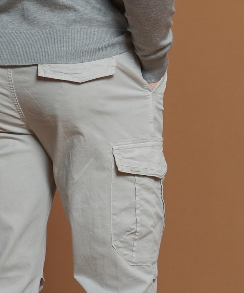 PANICALE Grey Drawstring Cargo Pants