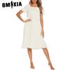 Short-sleeved Cotton Maxi Dress Nightgown Female Summer Court Style Sweet Princess Cute Loose Large Size Fresh Nightwear