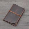 Обложка для паспорта из 100% натуральной кожи с ремешком, однотонная обложка для паспорта, винтажная мужская и женская обложка для паспорта