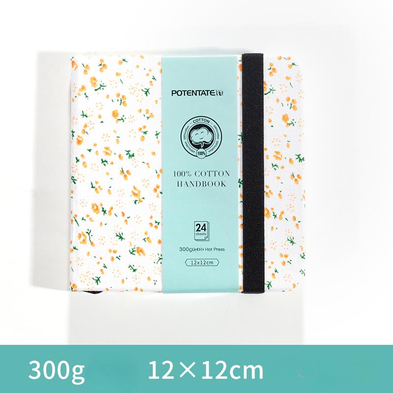100% хлопок квадратная акварельная бумага книга 12смx12см(4,7x4,7 дюйма )24 листа 300г (140 фунтов) Бумага для рисования Арт Скетчбук