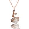 Stylish Pearl and Sandalwood Clavicle Necklace
