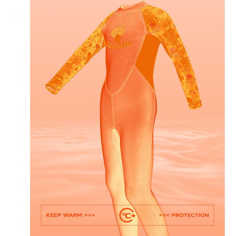 2.5mm Kids Girls Full Wetsuit Snorkeling Diving Surfing Winter Swimming Warm Chloroprene Neoprene Suit