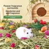 Декорация для клетки хомяка: Подстилка из сушеных цветов и трав с безопасным для животных дезодорирующим опилками для кроликов, ежей и мелких животных