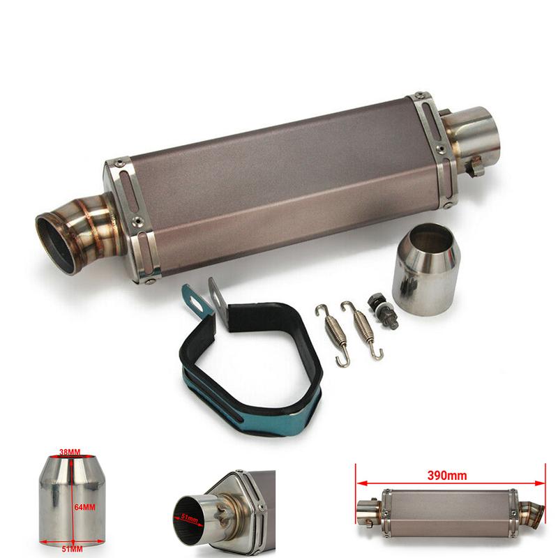 Motorcycles 38-51MM Universal Modified Exhaust Muffler Pipe With Hardware For BMW Yamaha Kawasaki KTM HONDA CBR Dirt Pit Bike