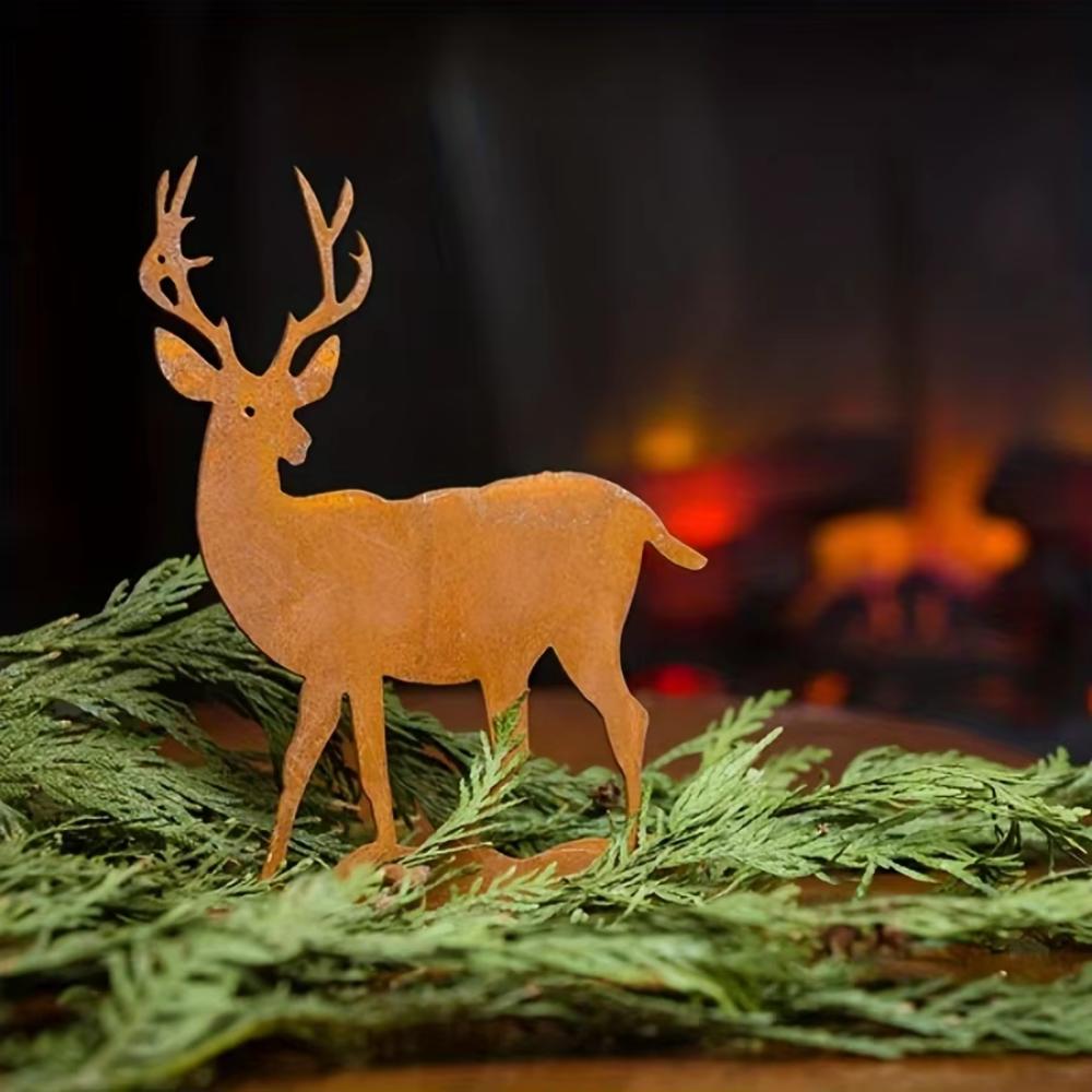 1 шт. деревенские металлические украшения в виде ели и лося - охотничий декор и подарки для рождественских и новогодних украшений