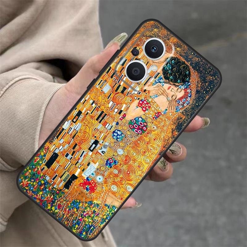 Чехол для телефона OPPO Reno 7 8 Lite 10 11 12 13 14 Pro 8T 12F 13F 14F, Чехол OPPO Find X8 X6 X9 Pro, Картина Густава Климта «Поцелуй»
