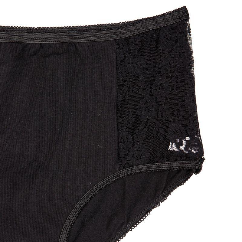 Трусики миди с кружевной отделкой по бокам Женское LINGERIE AU FEMININ
