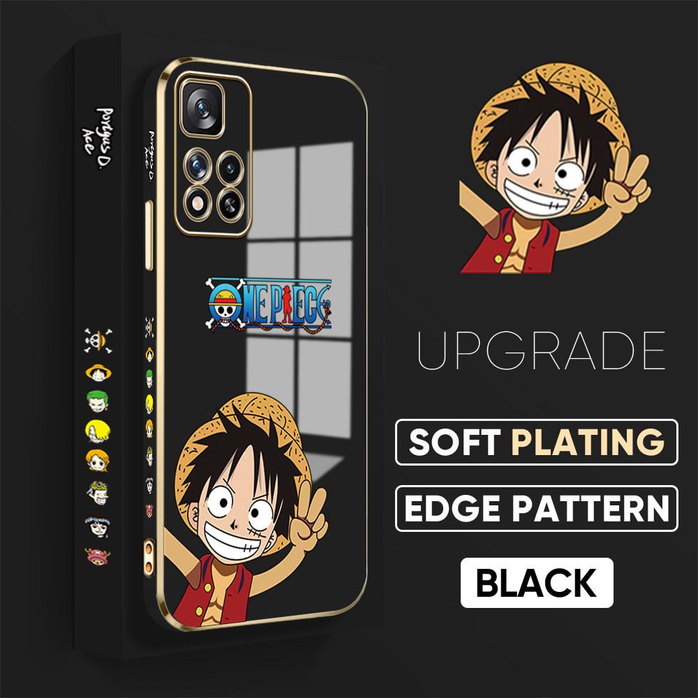 For Redmi Note 13 Pro 12 Pro 12S 11 Pro 11S 10S OPPO A38 A77s A96 Realme C33 C65 OnePlus Cute Luffy Design Full Camera Protect Soft Phone Case