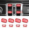 DIAMOOKY 4pcs Upgrade Window Switch Button Cover for Jeep Wrangler JL JLU 2018-2025 Gladiator