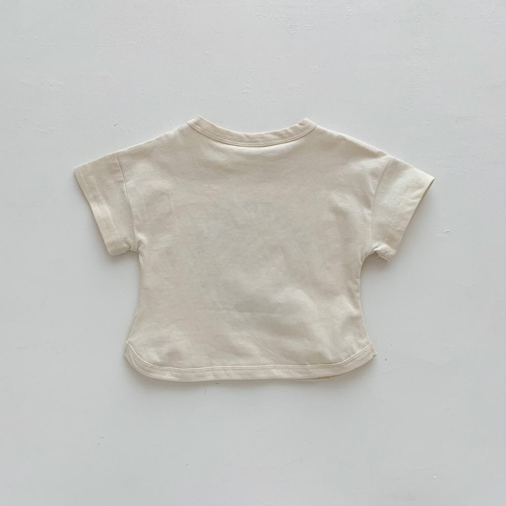 Детская повседневная футболка для мальчиков с милым принтом из мультфильма, хлопковая футболка, летний пуловер для девочек, топы, универсальная нижняя рубашка