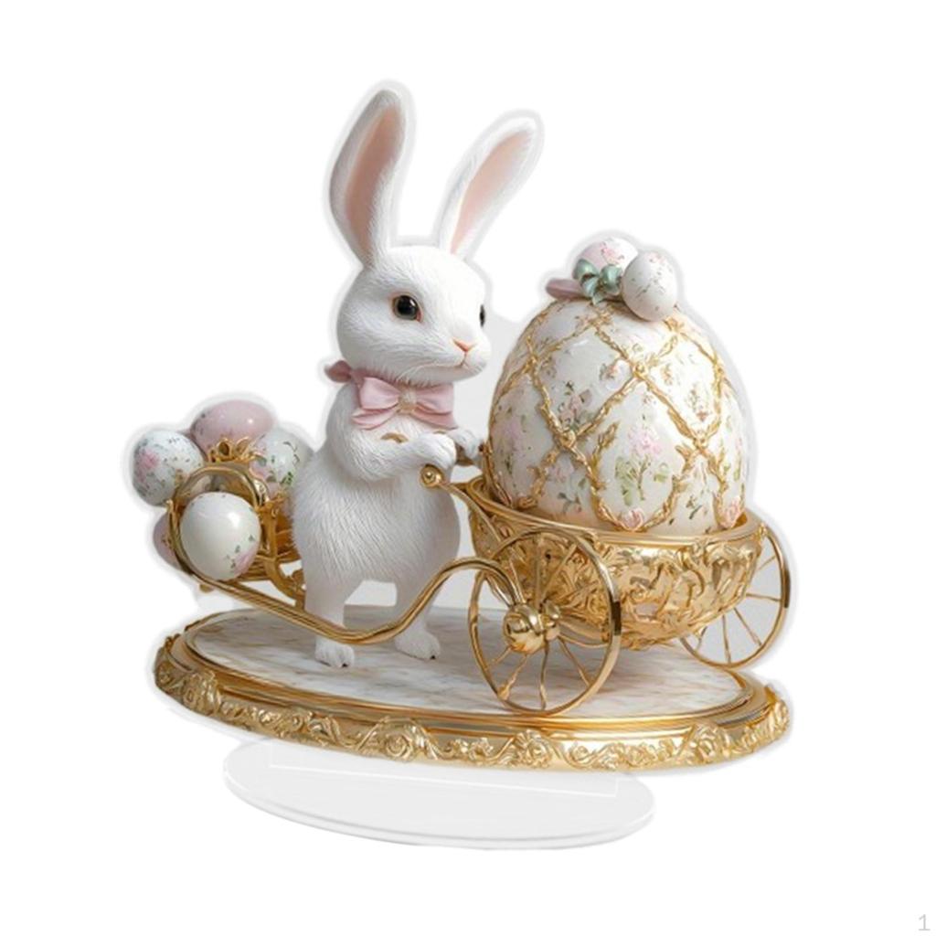 2D пасхальный кролик декор с основанием художественная работа стол центральный элемент садовая вывеска для шкафа