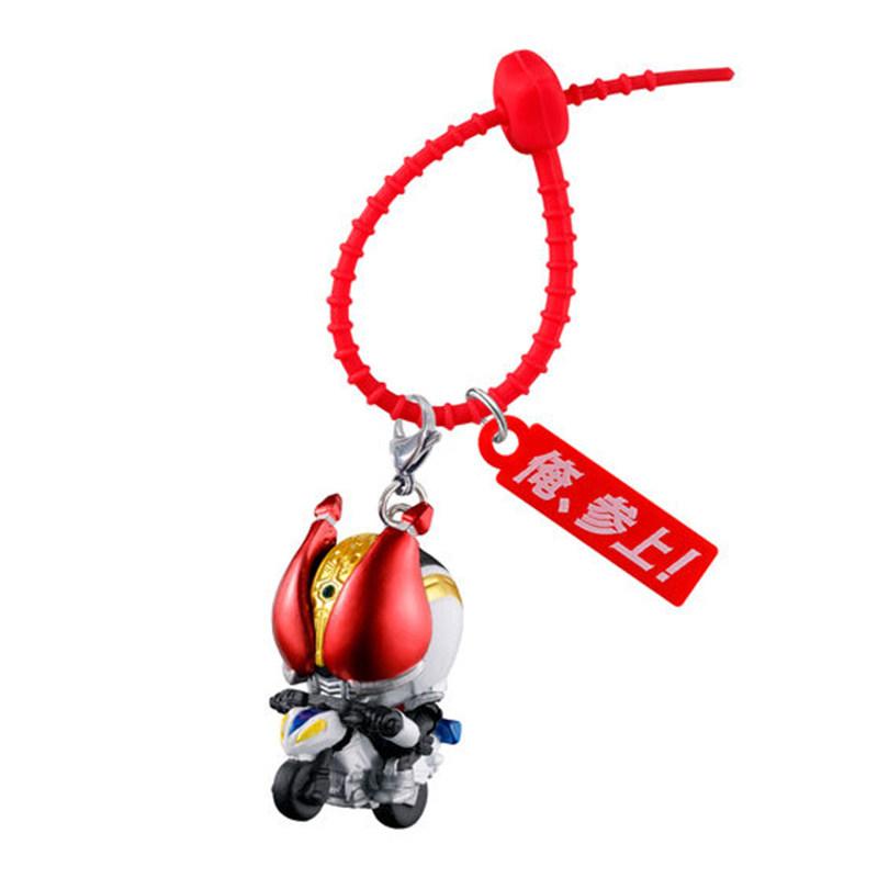 Kamen Rider Mini Chibi Figure Keychain Strap Set Decade Den-O Faiz Ooo Kuuga With Silicone Band Collectible Gift