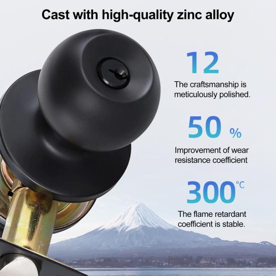 Дверная ручка из нержавеющей стали для дома, офиса, спальни, ванной комнаты, бесшумный замок для конфиденциальности, матовая черная внутренняя дверная ручка для замены