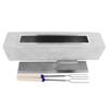 Tabletop Fire Pit Stainless Steel Portable Mini Tabletop Fireplace with Roasting Sticks for Home