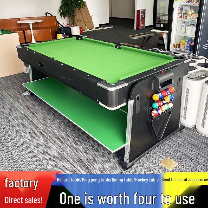 7-Foot 4-in-1 Multi-Game Table with Billiards, Ping Pong, Air Hockey & Conference Top
