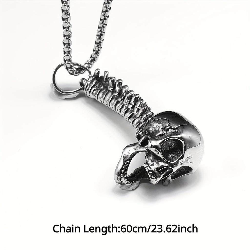 Винтажное модное ожерелье со скелетом и торсом, боль, череп, позвоночник, рок-рэп, гиперболическая мужская подвеска-цепочка для мужчин, байкерская вечерние ювелирные изделия, подарок