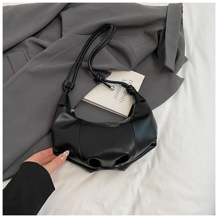 Повседневная сумка-пельмень для поездок на работу, женская, 2025, новая, модная, универсальная на плечо, плиссированная, мешковатая, сумка-мессенджер