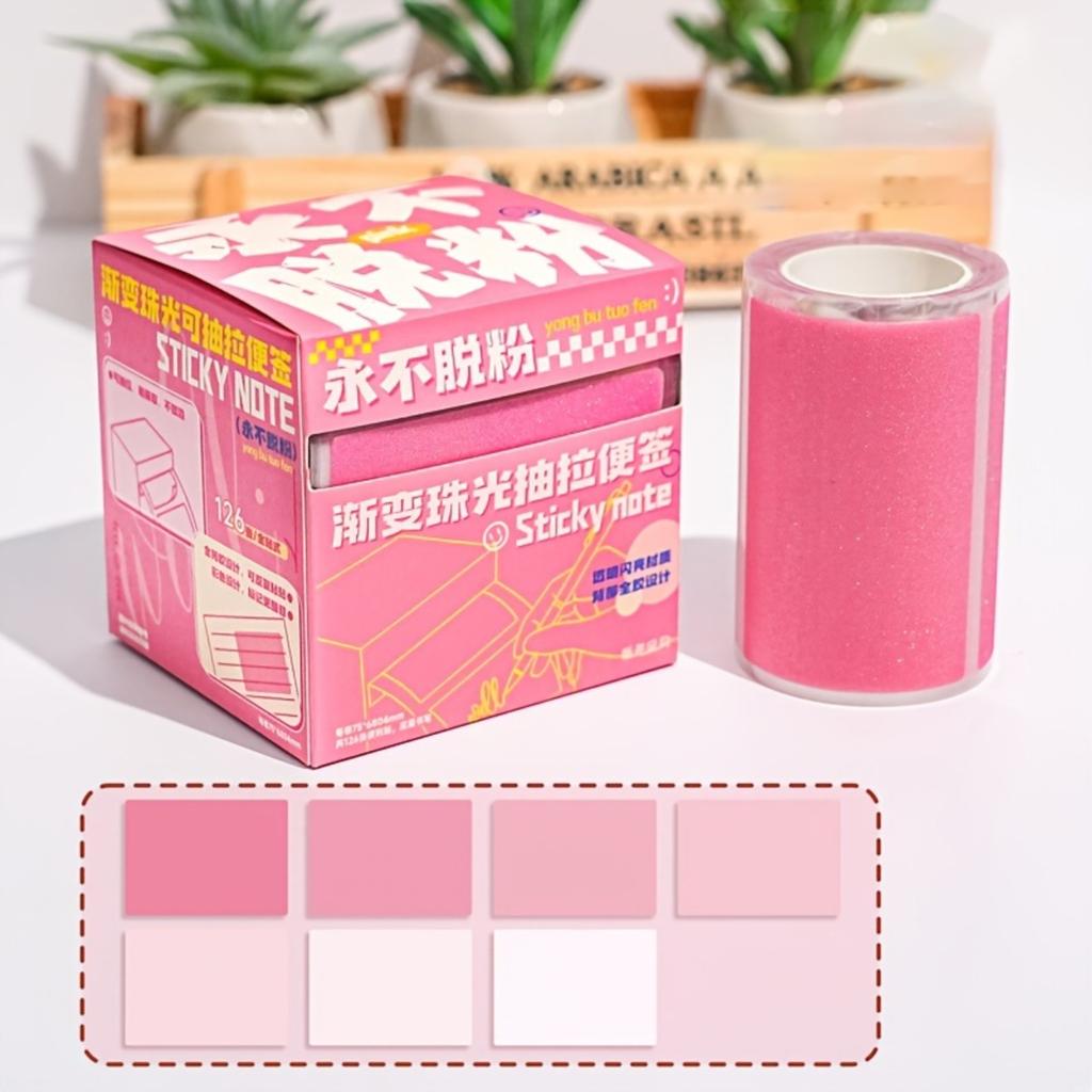 126 Sheets/Box Roll Tape Notes Full Adhesive Pull-Out Dispenser Box To-Do List Peel-Off Notes
