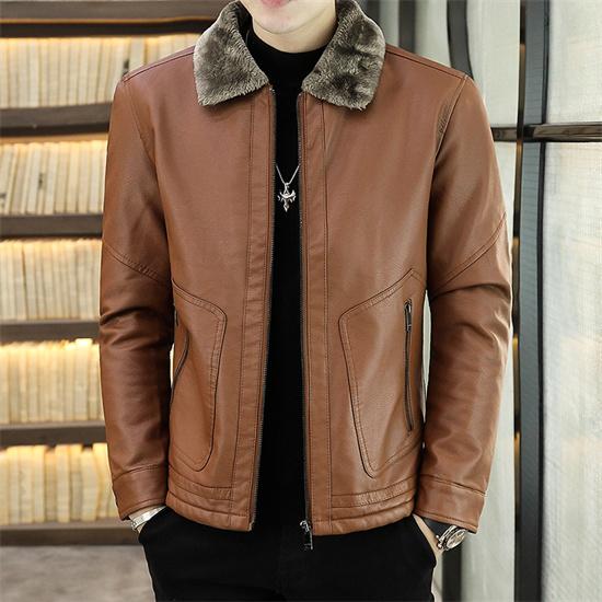 2023 Men Winter New Leather Jackets Autumn Winter Fur Coat with Fleece Male Warm Fur Pu Jacket Biker Warm Leather Jackets S-4Xl